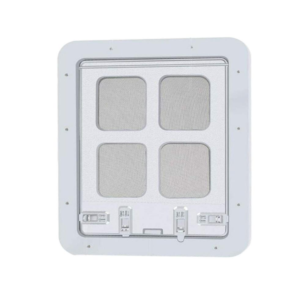 Verrouillable en plastique petite porte pour animaux de compagnie chien chat chaton écran porte avec gaze pour écran fenêtre sécurité rabat portes fournitures pour animaux de compagnie: White