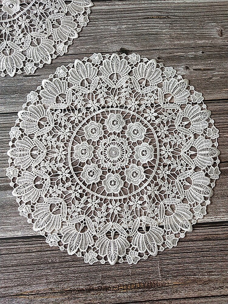 Runde 30cm Europäischen retro Hand Häkeln Spitze Tischset Bahn Balkon Tisch matt Weihnachten Hochzeit Dekoration Staub Tuch: Ursprünglich Titel