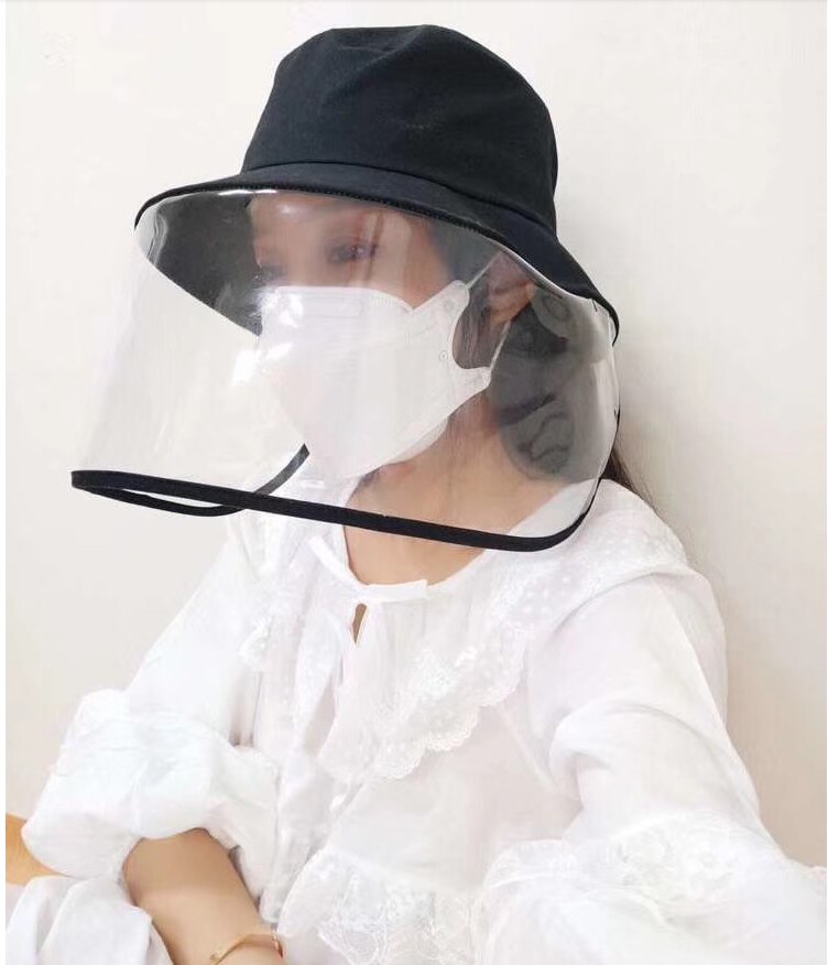 Outdoor Safety Helmet Defence Droplet Defence Viruses Full Face Security Mask Men Women Sunscreen Fisherman Hats: Default Title