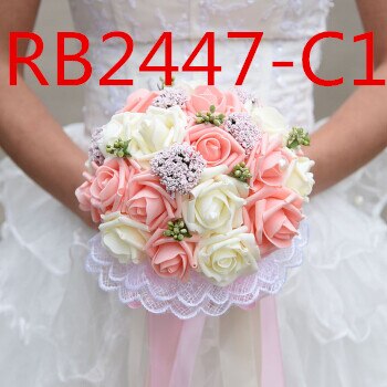 Accessoires de mariée de mariage tenant des fleurs 3303 RB2447: RB2447-C1