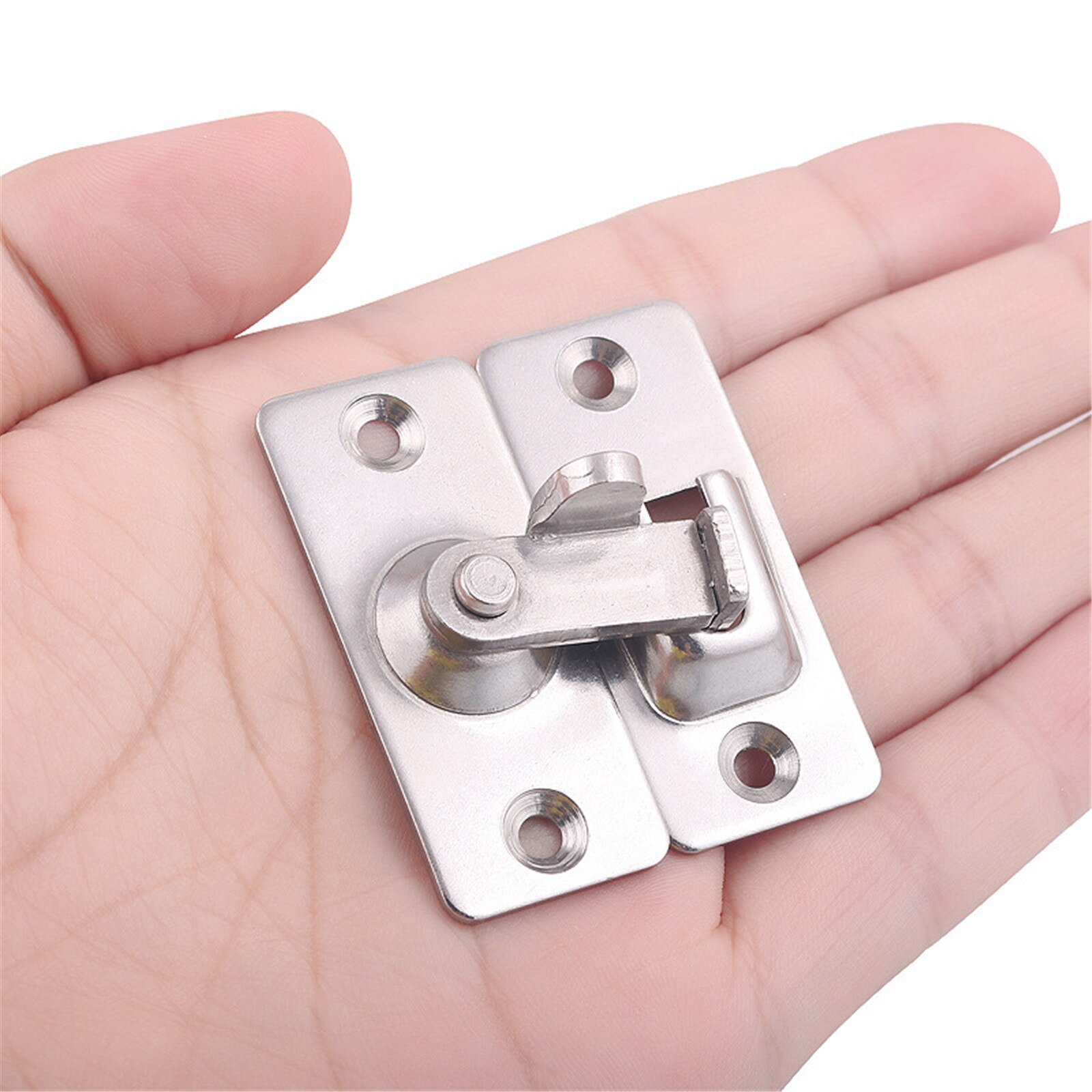 Stainless Steel 90 Degree Door Clasp Right Angle Hook Lock Hook For Sliding Door Lock Bolt Hardware Household Accessories #40