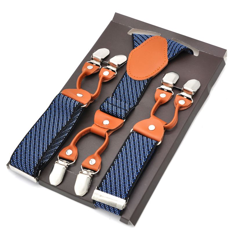 Seler #39 elastiske seler læder herre bukseclips-ende voksen suspensorio tirantes hombre bretelles 3.5*120cm: Mbd 8637