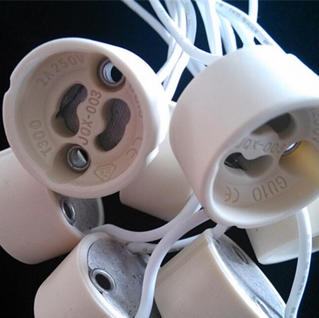 GU10 lamp holder socket base adapter Wire Connector Ceramic Socket for GU10 LED Halogen Light