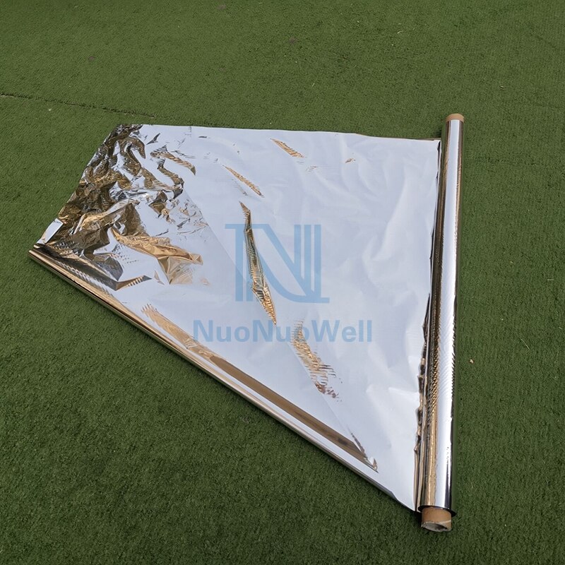 Nuonuowell 1mx5m Plants Greenhouse Reflective Film Agricultural Compensate Light Increase Temperature Reflecting Screen Mulch