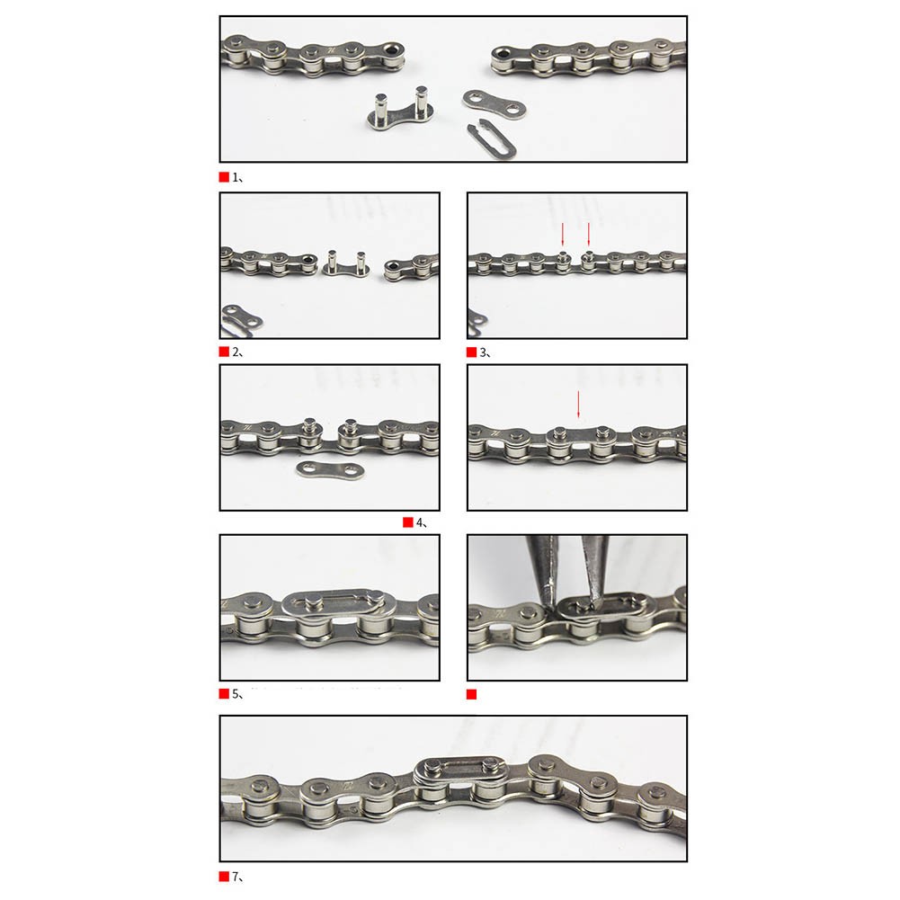 10pcs Bicycle Chain Master Link 1/2 X 1/8 Steel Single Speed Quick Chain Master Links Connector Bike Accessories