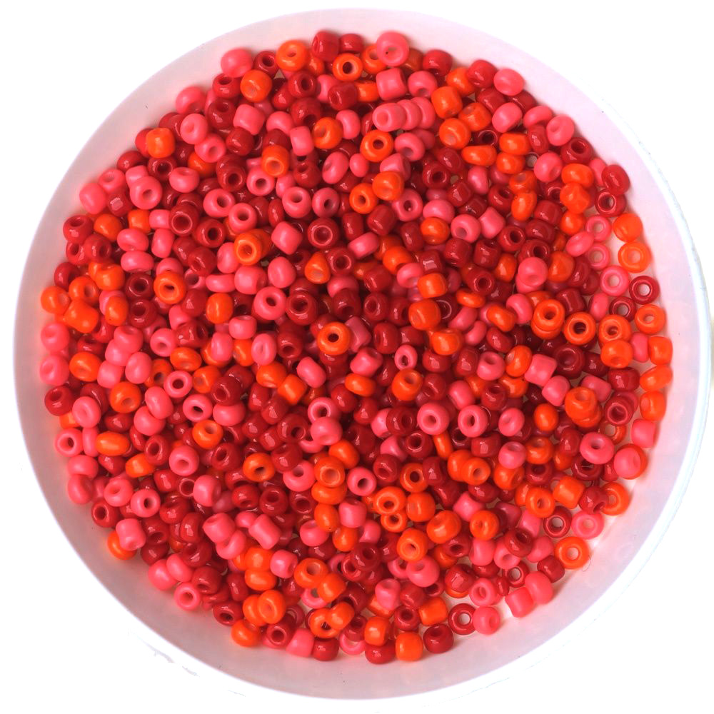 1000 unids/lote 15g 2mm abalorio de colores mezclados cuentas de semilla de vidrio checo DIY pulsera collar pendiente espaciador para accesorios de fabricación de joyas: Naranja