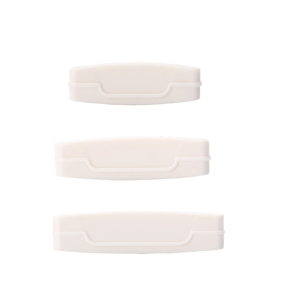 3Pcs/Set Portable Toothpaste Squeezer Toothpaste Dispenser Plastic Toothpaste Clip Bath Accessories: white