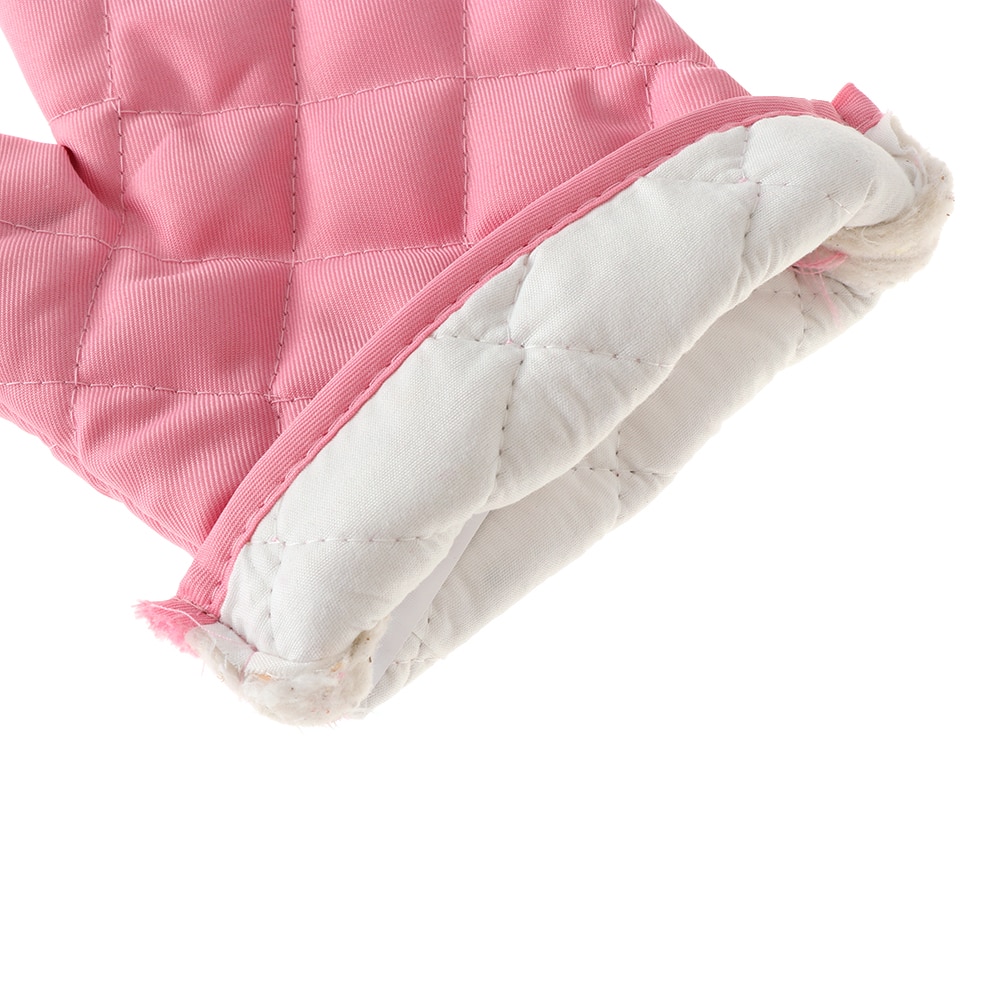 1 stück Neue Tragbare Schwarz Baumwolle Mischung Dicke Küche Backen Kochen Isolierte gepolstert Ofen Handschuhe Fausthandschuh