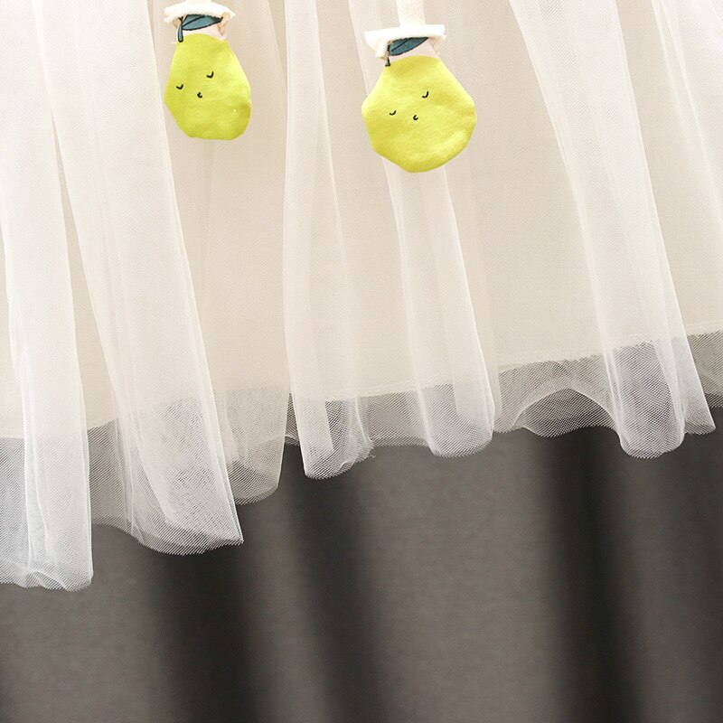 Automne à manches longues fruits impression maille jupe bébé fille robe enfant en bas âge bébé -né coton robe princesse robe pour 6M-4Y enfants