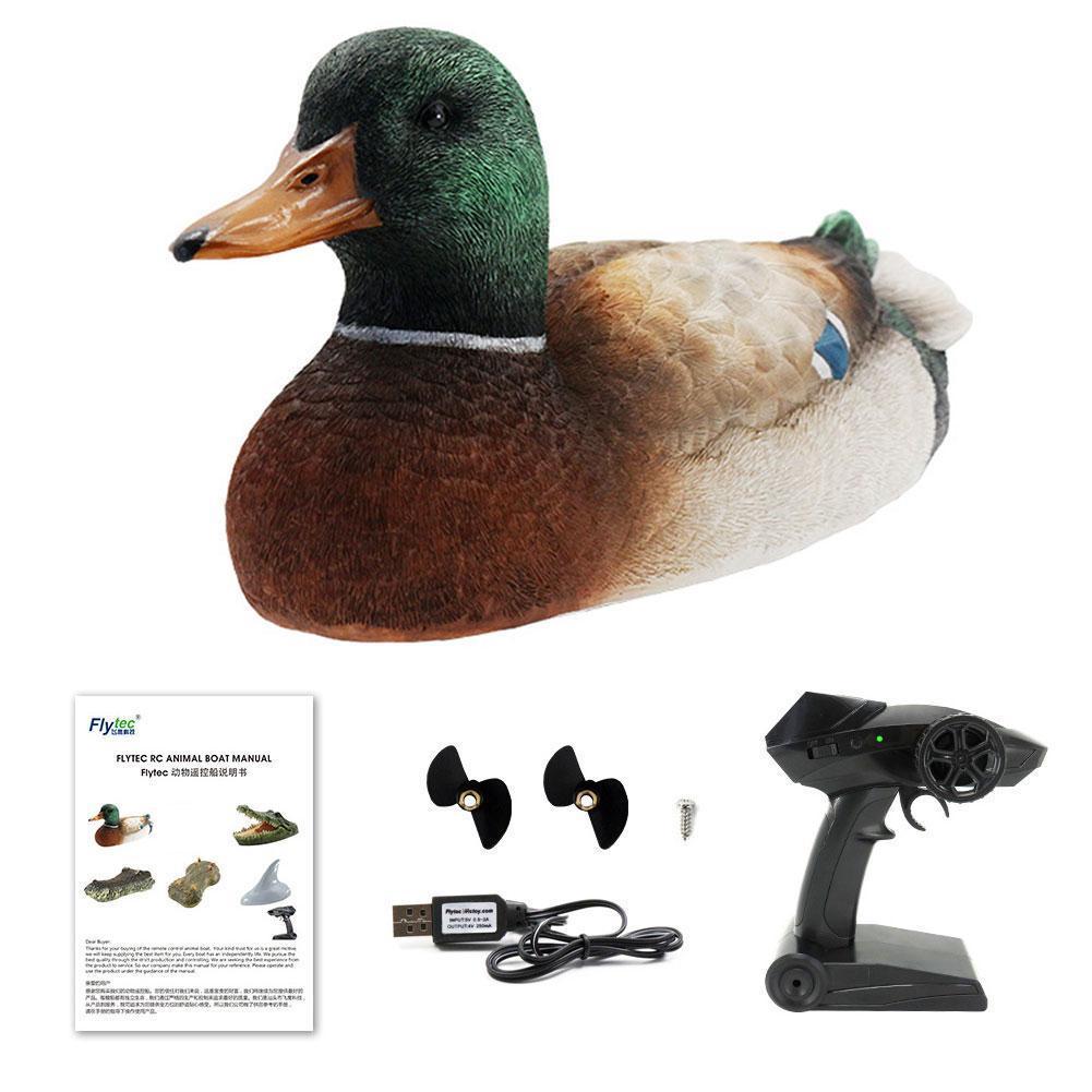 2 in 1 Flytec V201 2.4G RC Racing Duck Boats Radio Ship Bait Toys RTR For Fishing Remote Controlled J5D3