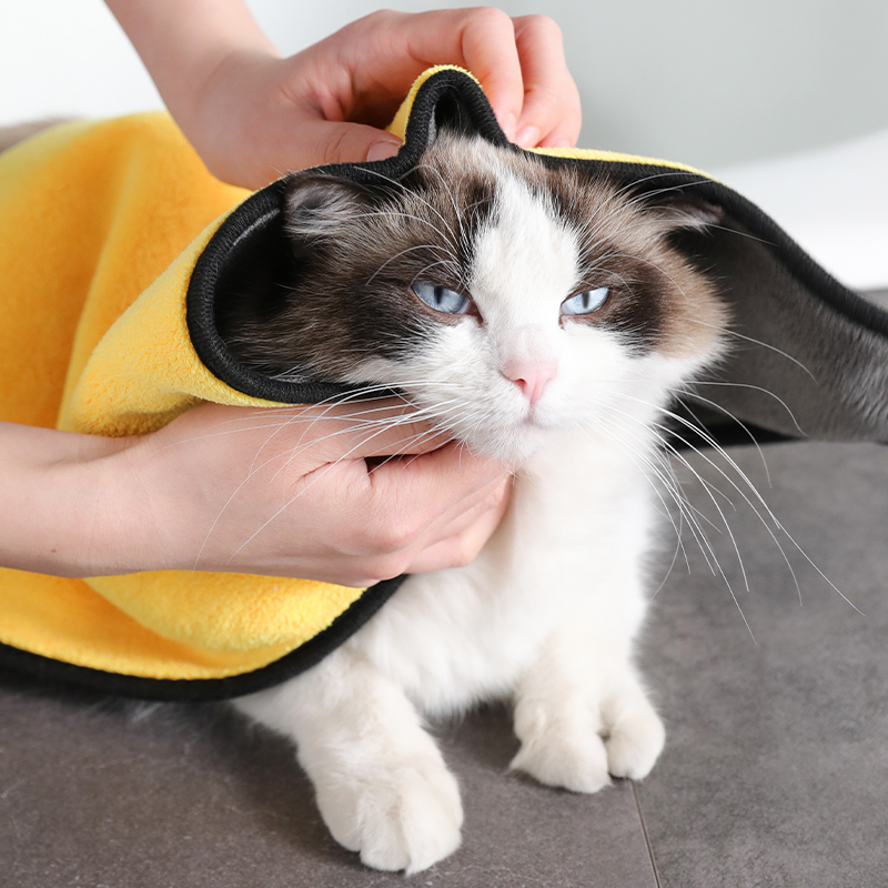Pet Absorbent Towels for Cats Dogs and Cat Bath Towels Super Absorbent Quick-Drying Non-Sticky Hair Dryers