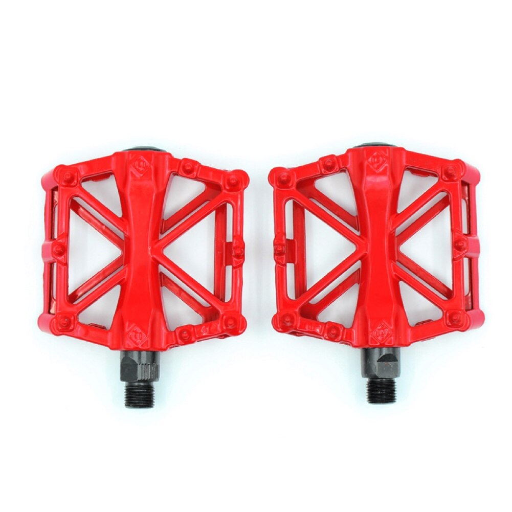1 par de pedales ultraligeros de aleación de aluminio para bicicleta de montaña MTB, accesorios de bicicleta, piezas de repuesto: Rojo