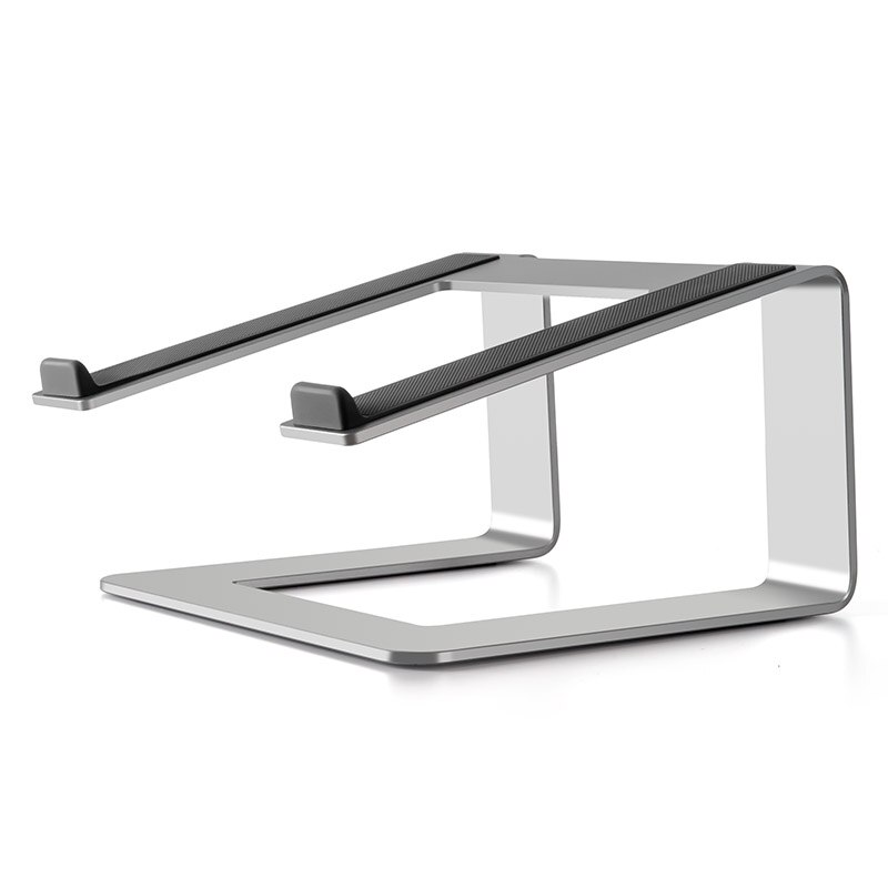 Alle metal bærbar stativ base notebook støtte stativ holder til macbook air pro imac beslag computertilbehør riser bordstigning: Sølv