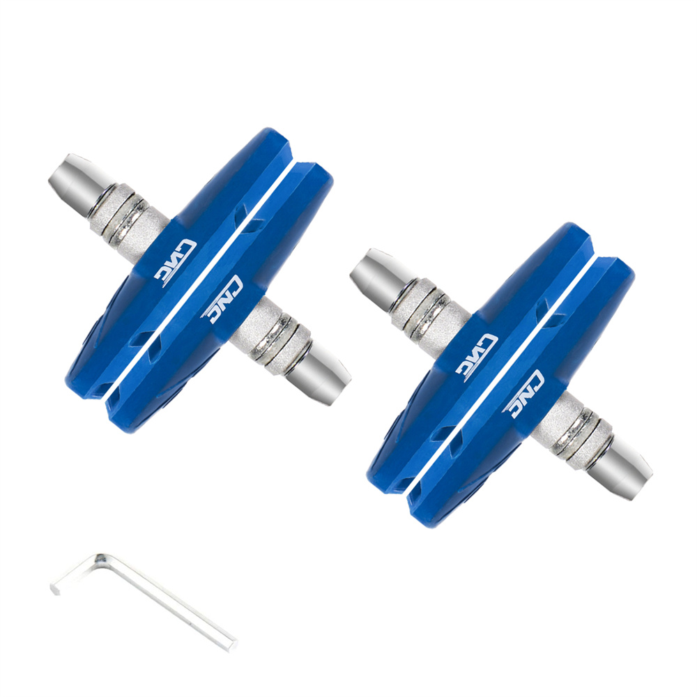 CNC Bicicleta V Brake Pad, borracha Aro Caliper Brake Pads, 55mm, Estrada MTB, 2 Pares: Borgonha