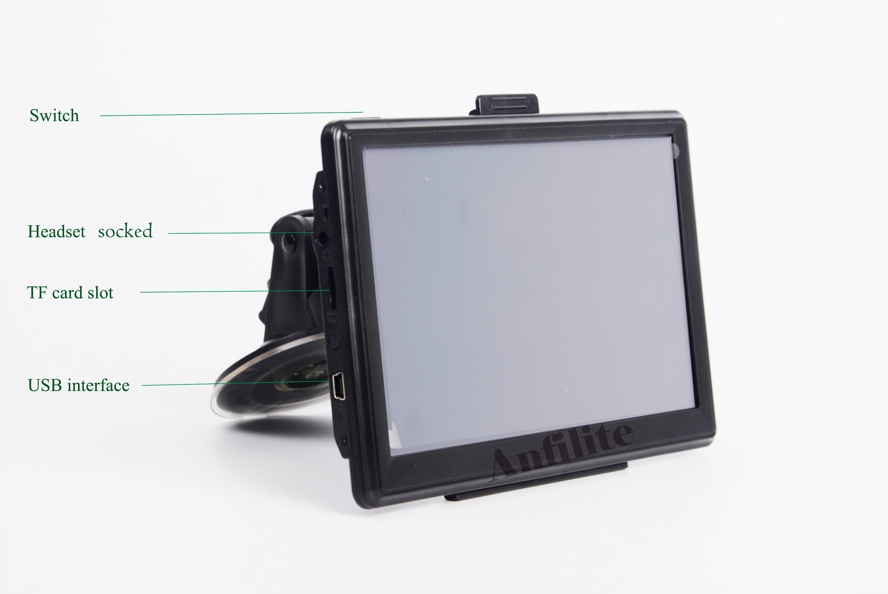 Anfilite-navegador GPS para coche y camión, dispositivo con pantalla de 7 pulgadas, 800x480, Windows Wince CE 6,0, Bluetooth AVIN 128M, 4GB, parasol