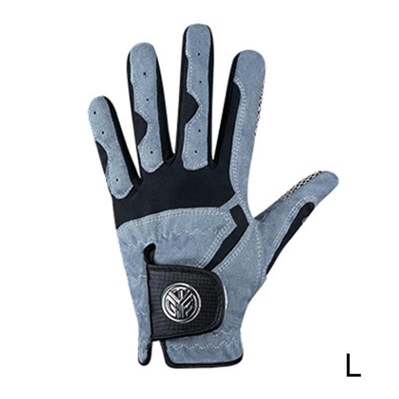 1Pcs Golf Handschoen Men's Links Rechterhand Super Zacht Ademend Fiber Antislip Korrels Slijtvast Handschoen golf Accessoires: l