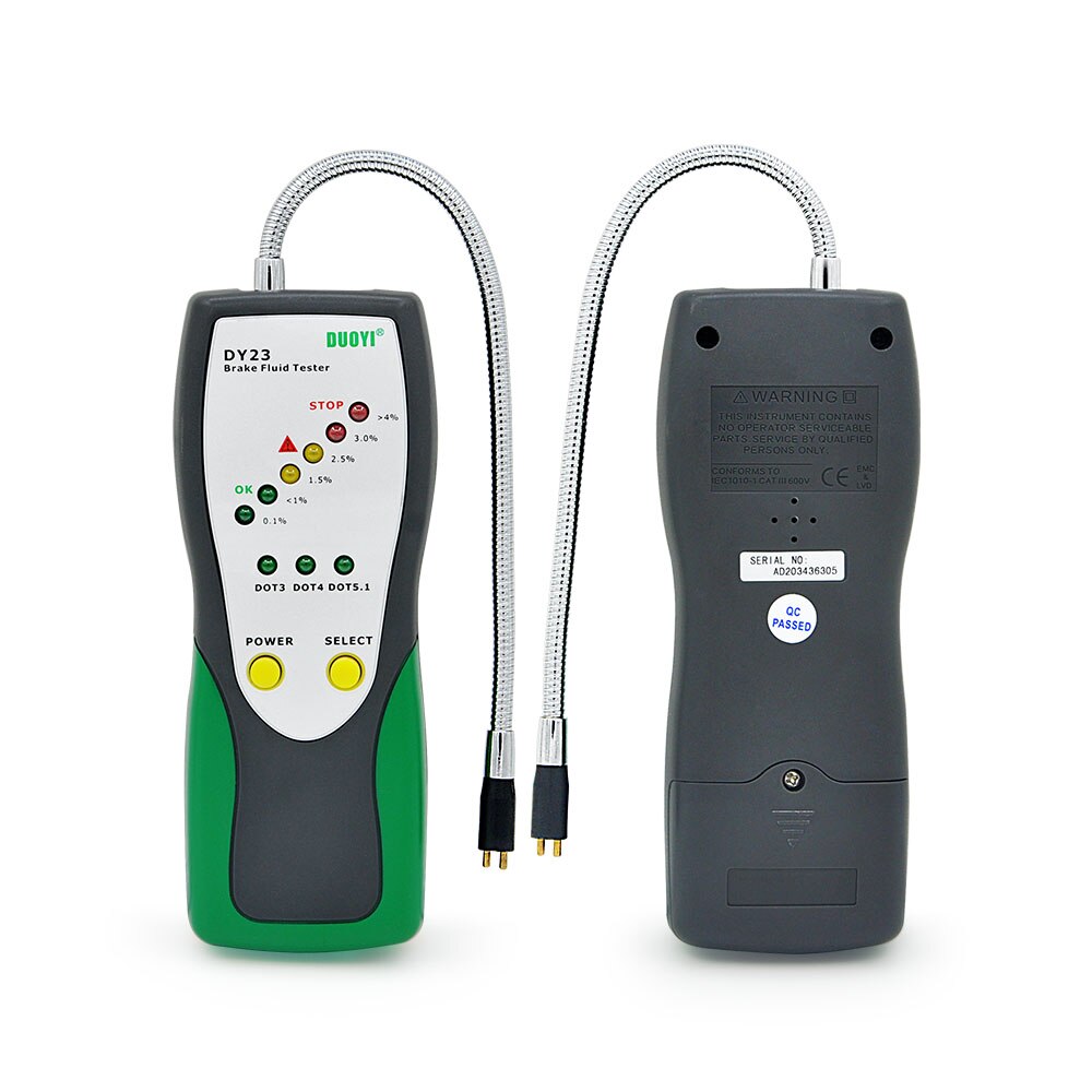 Duoyi DY23/DY23B Automotive Brake Fluid Tester Digital Brake Fluid Inspection Check Car Brake Oil LED Indicator Display: No Screen DY23