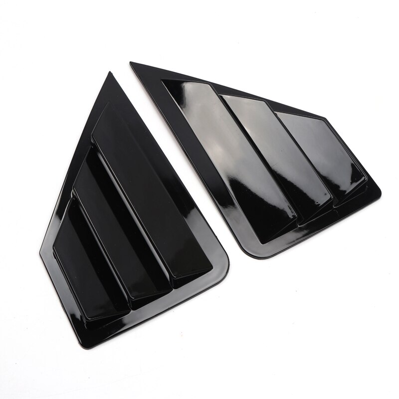 Persianas triangulares para ventana trasera de coche, cubierta embellecedora de plástico ABS para Toyota C-HR CHR , , , , 2 uds.: piano black