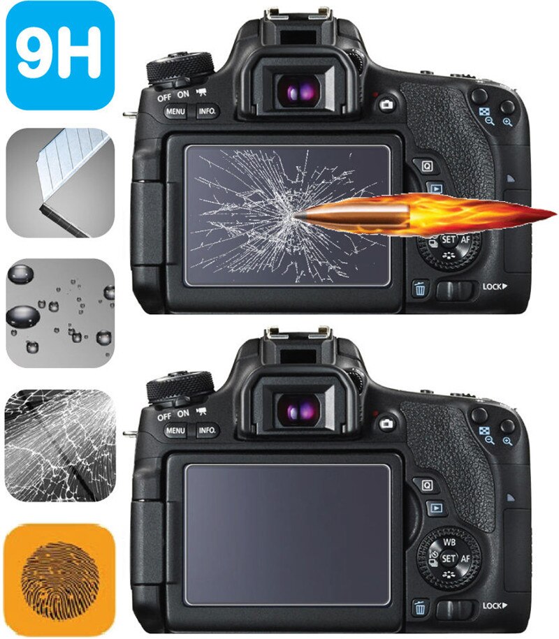 2-Pack 9 H 2.5D Gehard Glas LCD Screen Protector Voor Nikon D5600