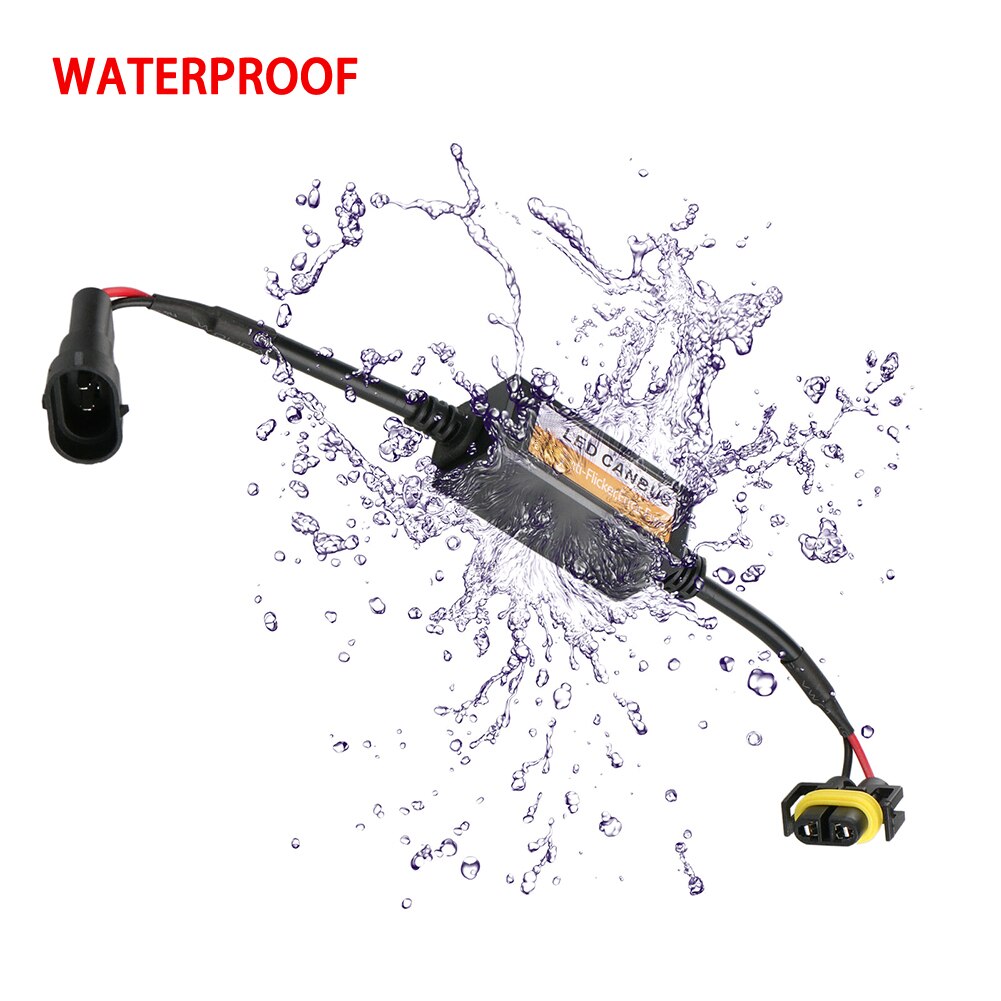 2 stk  h8/h9/h11 led forlygte dekoder adapter canbus anti-flimmer sele pærer modstand dekoder advarselsfejl annullere