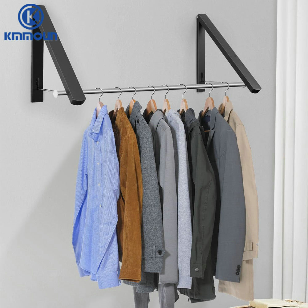 Wandgemonteerde Wasdroger, Opvouwbare Kledingrail Aluminium Stabiliseert Kledinghanger Droogrek Voor Slaapkamer Badkamer Kmmoun