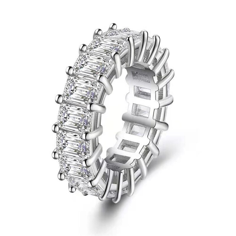 Luxus Kristall Ringe Für Frauen vereist aus Zirkon Engagement Hochzeit Ring Strass Jahrgang Ringe Weibliche Schmuck Anillos