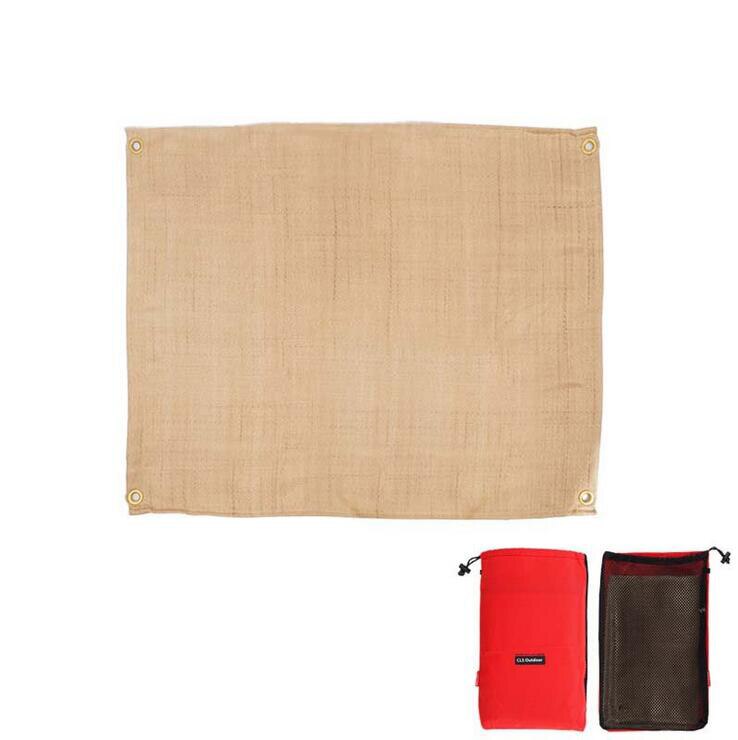 Heat Protector Fire Pit Mat Fire-Resistant for Decks Grill Floor Mat Outdoor, Solid Pad Grill Bonfires Fireplace Mat Fire: 80x60cm