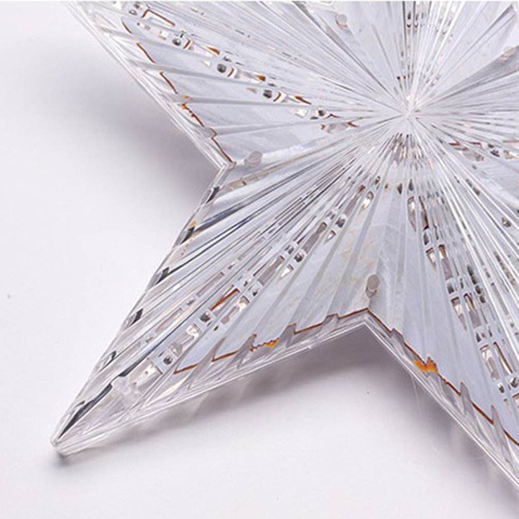 Christmas Tree Topper Light LED Light Up Christmas Tree Topper Star Xmas Tree Ornaments Party Home Decorations