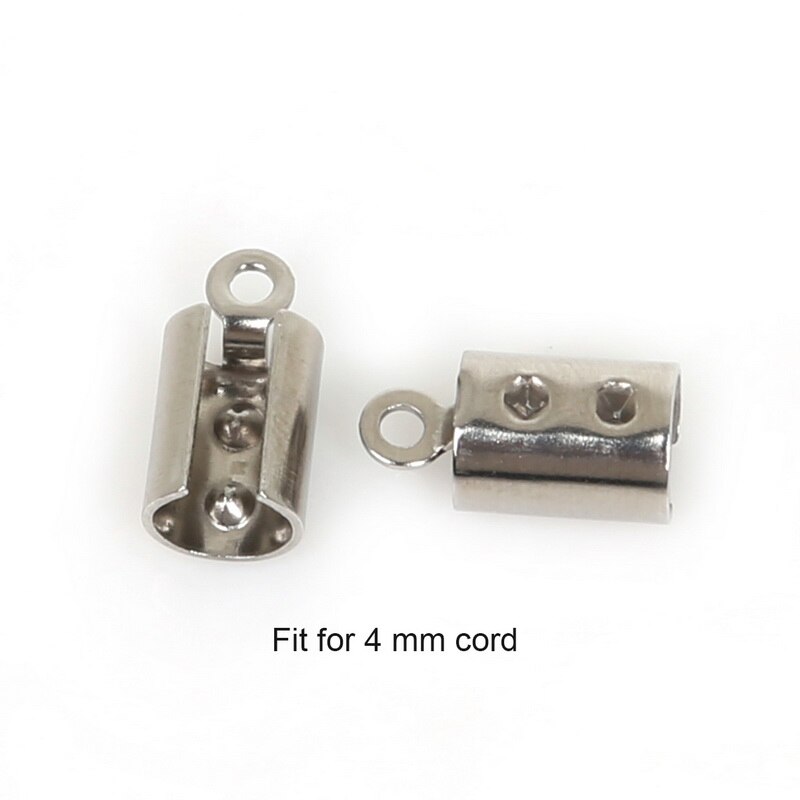 30/90 stücke Edelstahl Seil Kette Schnüre crimpen Korn Ende Kappen Anzug Für 1/2/3/4mm Schmuck Machen DIY Armbinde Halskette Anschluss: 5.5X10.5mm / 90stck