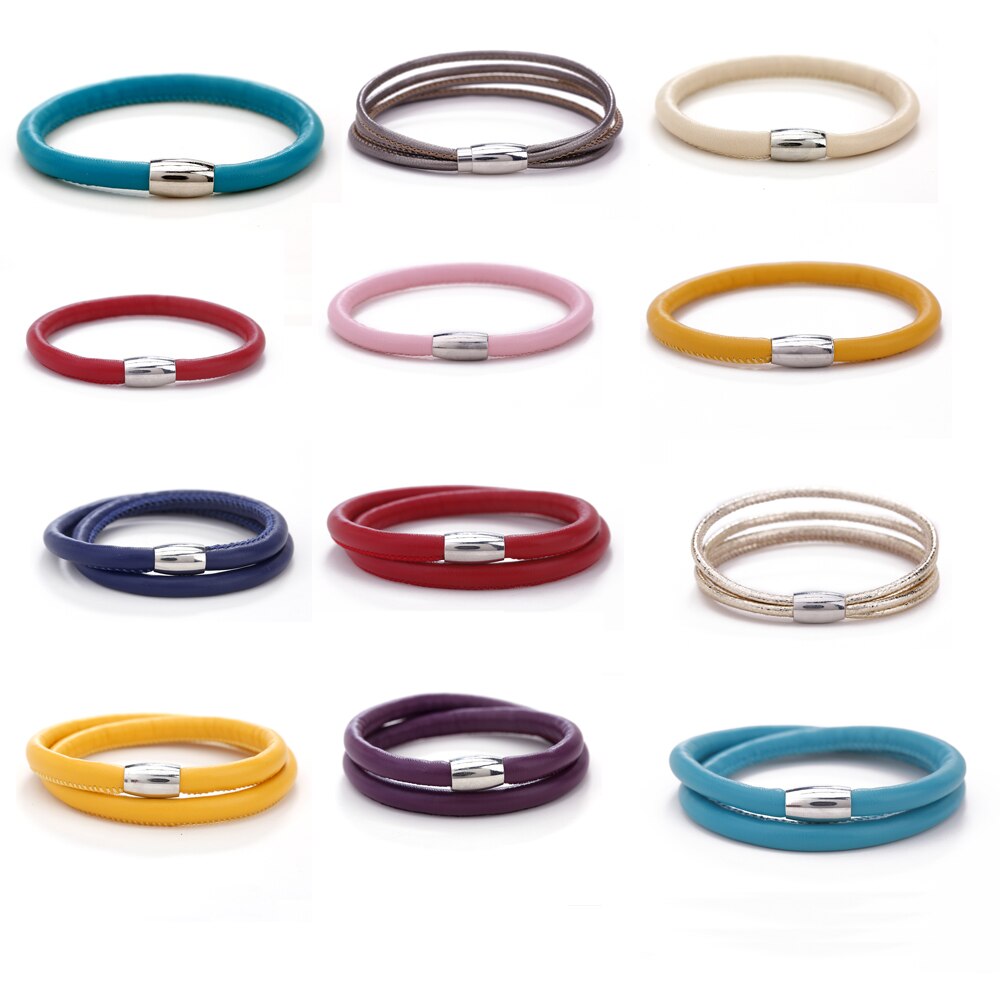 Zmzy Willekeurige 1/2/3 Laag Kleur 5 Stks/partijen Gemengde Eindeloze Verhaal Lederen Armband Europese Armbanden Voor Vrouwen Sieraden diy