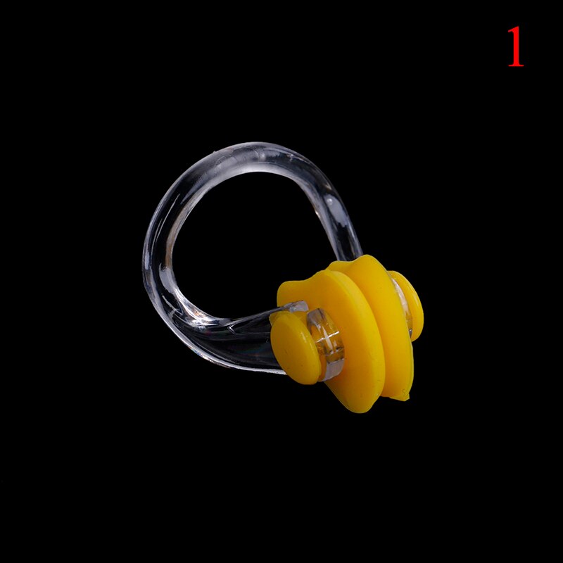 2pcs swimming nose clip soft and comfortable silicone nose clip swimming accessories: Yellow 1