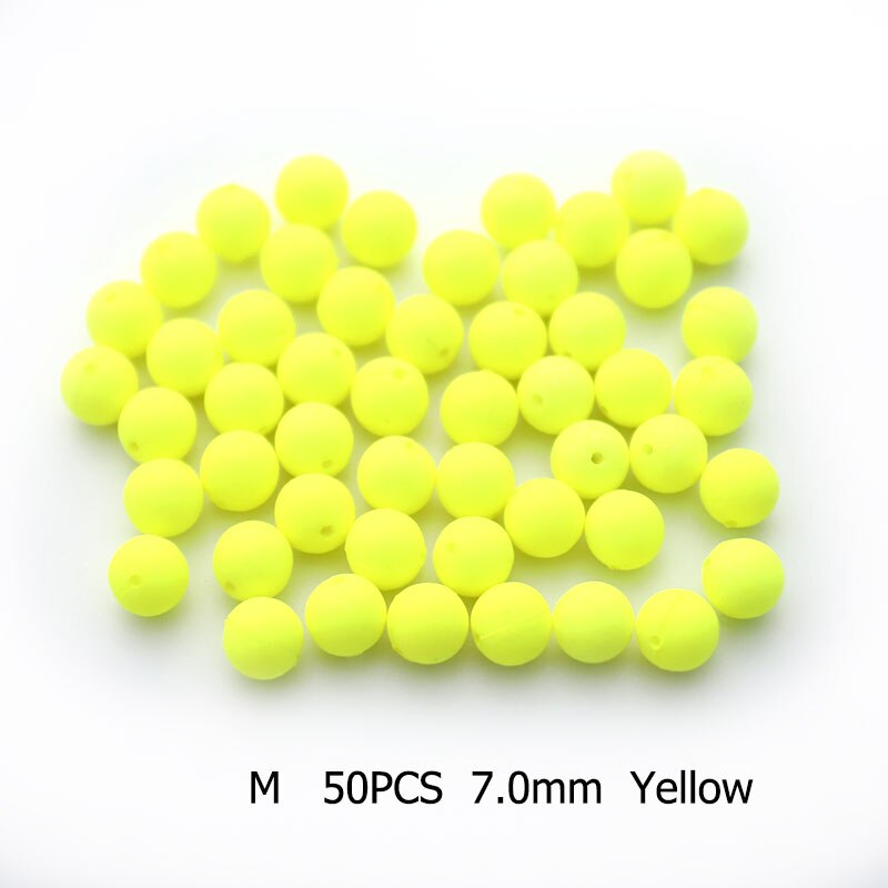 50pcs Floating Bobbers Fishing Fluorescent Drift Ball Fishing Float Foam Balls Fishing Accessories EVA Foam: YLM