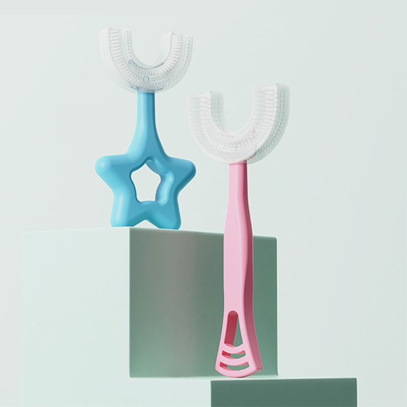 Kinderen U-vorm Tandenborstel Siliconen Training Tanden Reinigen Teethbrushes Schoon