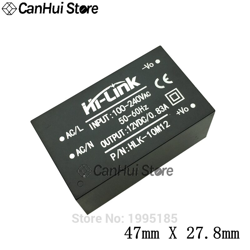 HLK-10M05 10M03/09/12/15/24 AC-DC 220V to 3.3V/5V/9V/12V/15V/24V Intelligent Household Mini Isolation Switch Power Supply Module