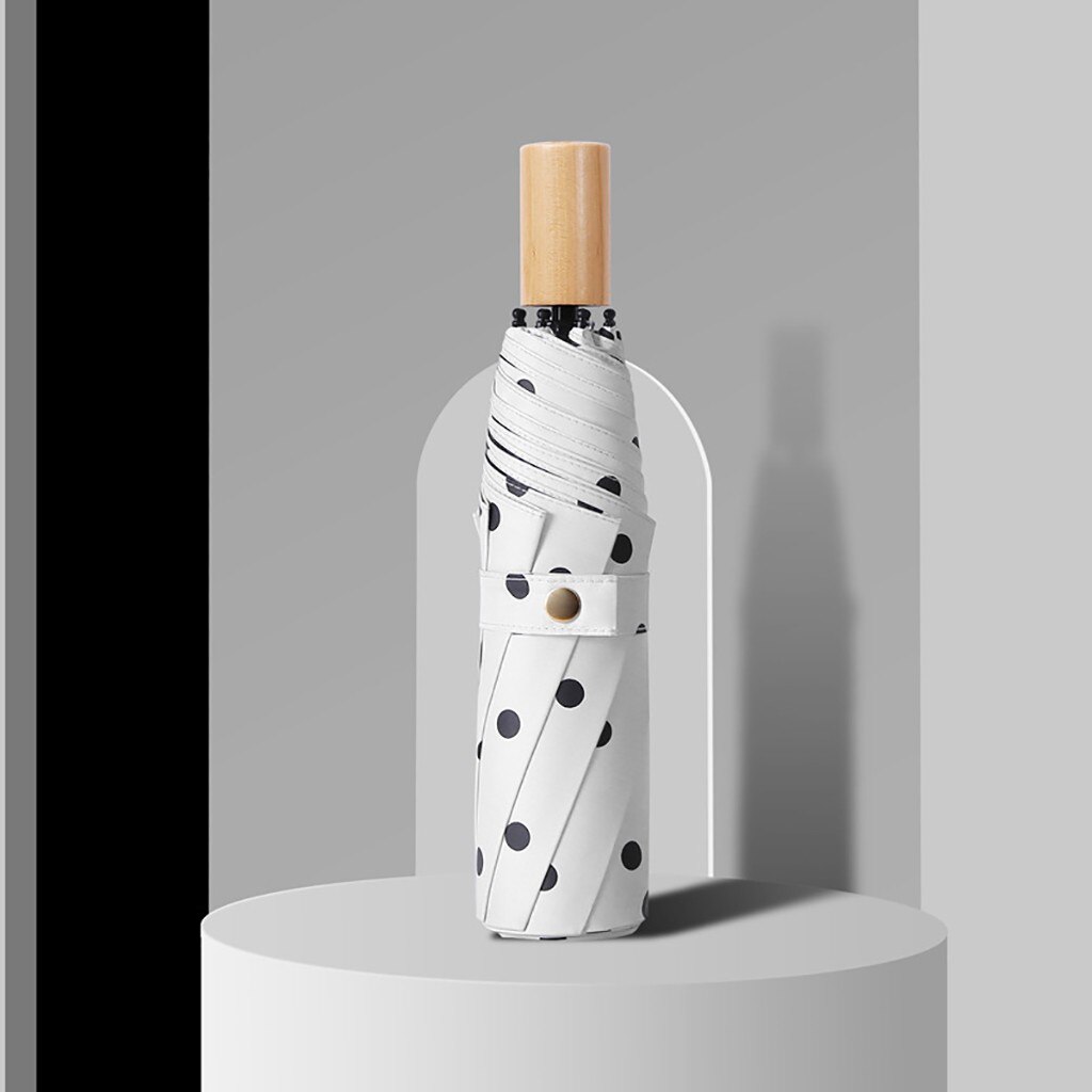 Lightweight Sunny Umbrella Folding Oversized Portable Umbrella Women's Umbrella Men's Rain Umbrella Beach Parasol: White