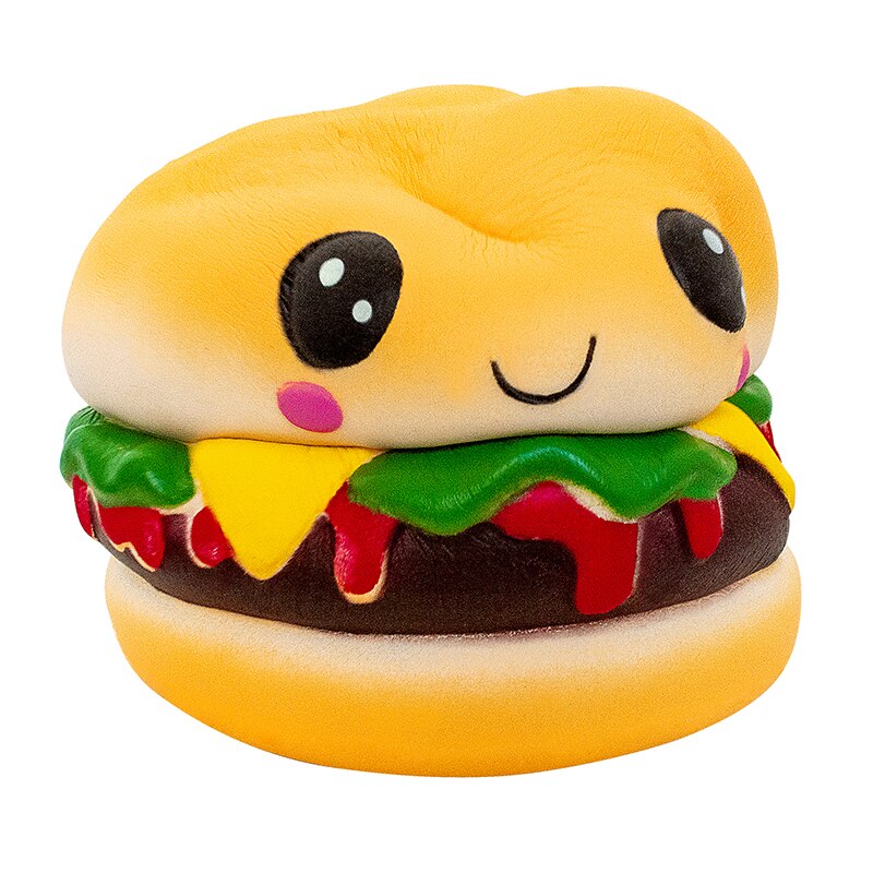 Squishy Soft Hamburger Squishies Toy Slow Rising Squeeze Toys Scented Stress Reliever Toy Novelty Antistress Christma