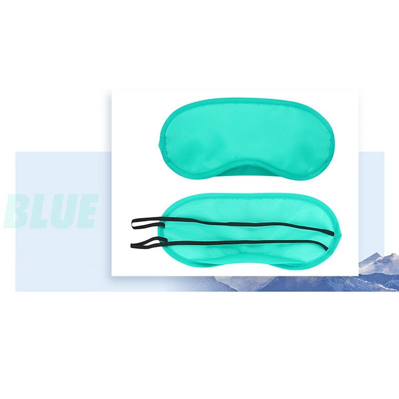 Sleep Mask Soft Smooth Polyester Eyeshade Cover Excellent Blindfold Nap Sleeping Travel Rest Relax Party 8 Colors: Blue