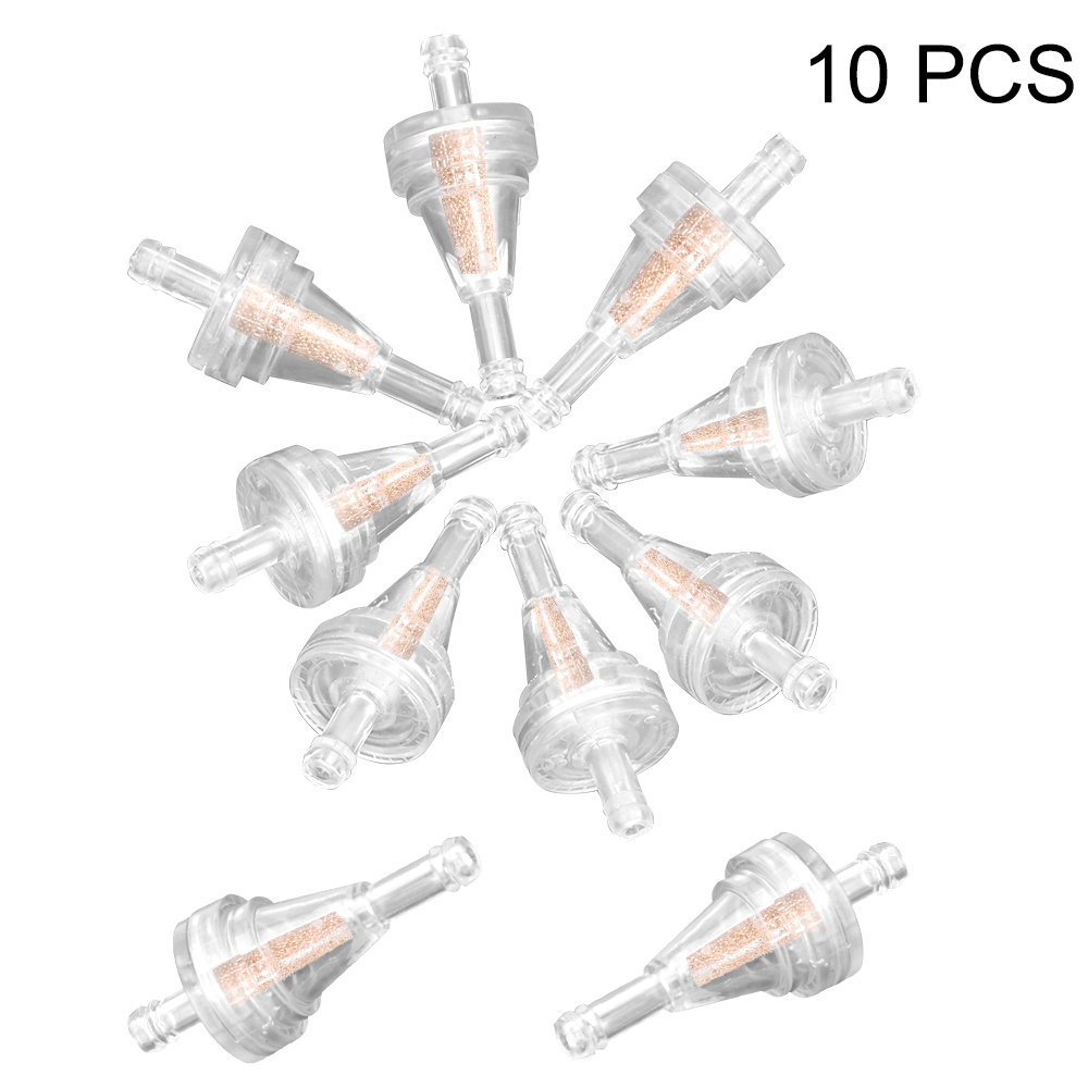 Voor Crossmotor Atv Utv 1/4 "6.3Mm Brandstofleiding Benzine Filter Universeel 10 Stks/set Motorfiets Inline Gas Brandstoffilter