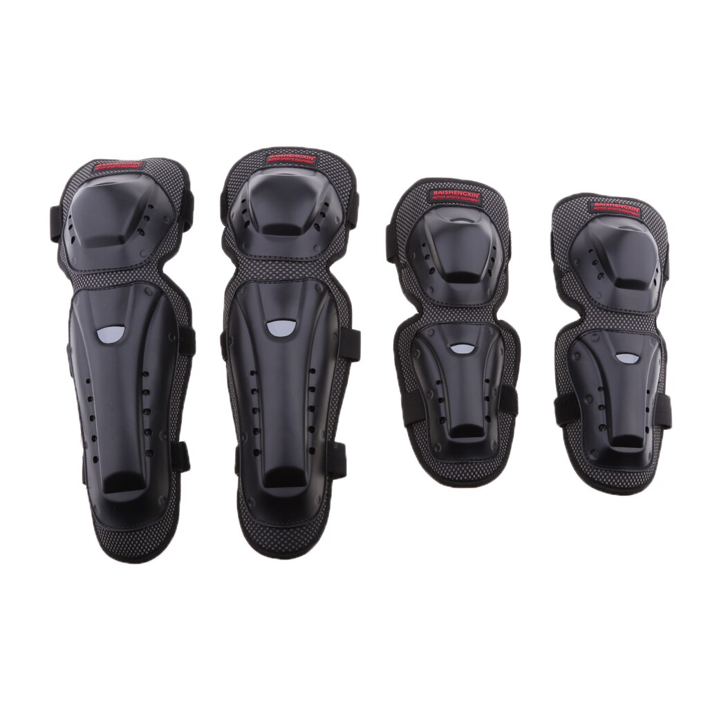 Unisex Motorcycle Knee Elbow Protector Knee Shin Guard Pads Protective Gear
