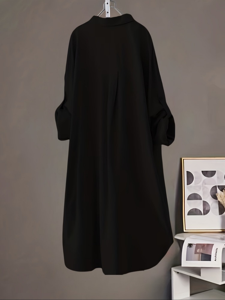 Camicia bianca donna 2024 primavera proprietà moda coreana semplice tinta unita camicie lunghe signora camicia midi traspirante allentata e camicetta