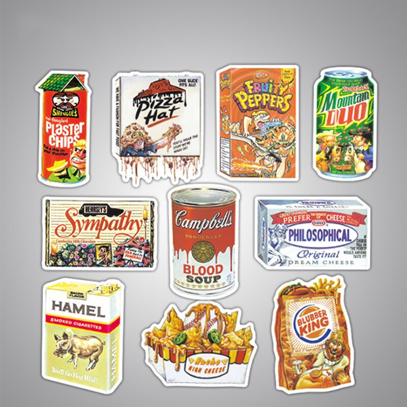 10/30/50 Pcs Spoof Verpakking Goederen Waterdicht Tij Reizen Bagage Computer Bagage Stickers