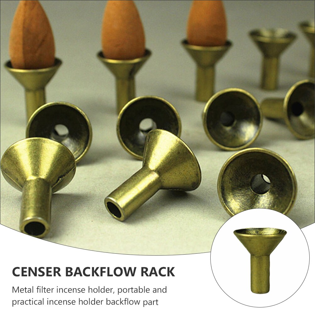 12pcs Metal Backflow Incense Cone Holders Aromatherapy Incense Burner Table Stands