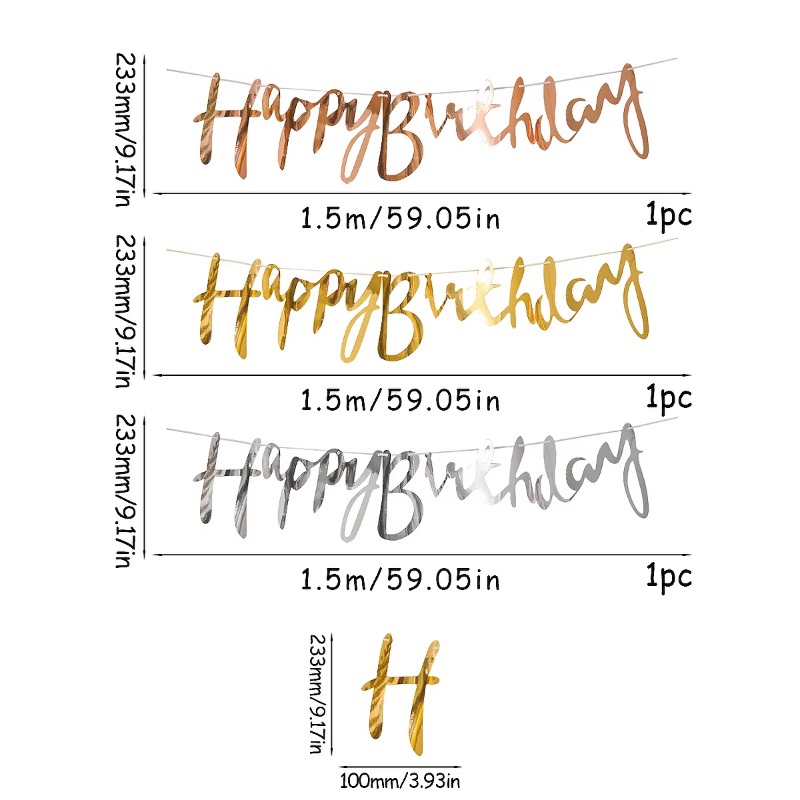Pancarta de feliz cumpleaños, decoración para de boda, guirnalda colgante para Baby Shower, suministros para de cumpleaños de 1er cumpleaños para niño y niña