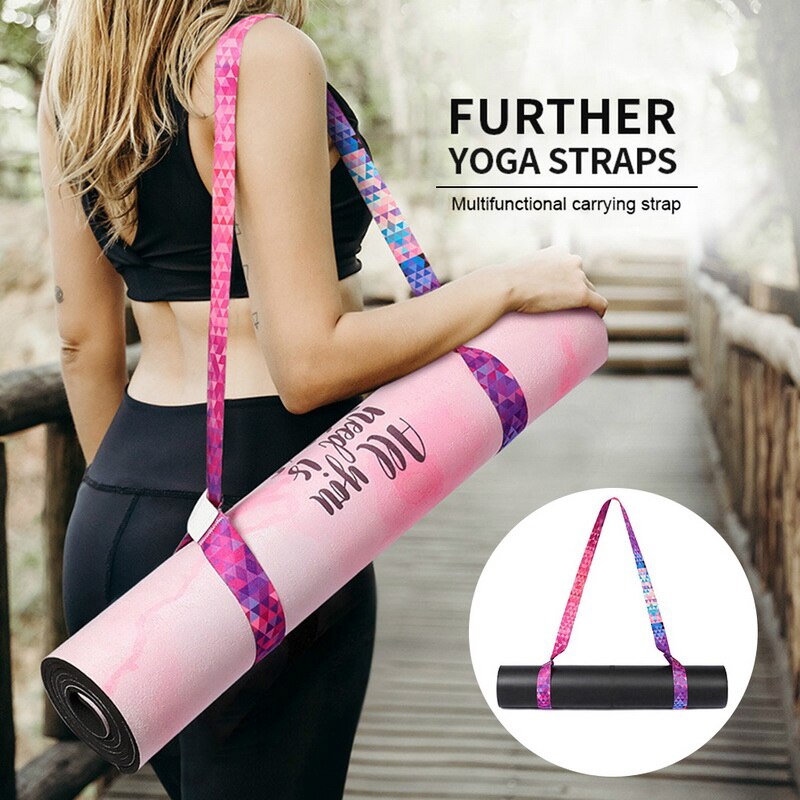 yoga matt stropp belte justerbar sport slynge skulder bære stropp belte trening tøye ut Fitness elastisk yoga belte