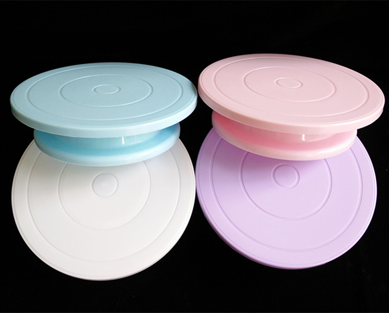 28Cm Plastic Taart Plaat Draaitafel Roterende Anti-Slip Ronde Cake Stand Taart Decoreren Draaitafel Keuken Diy Pan bakken Tool