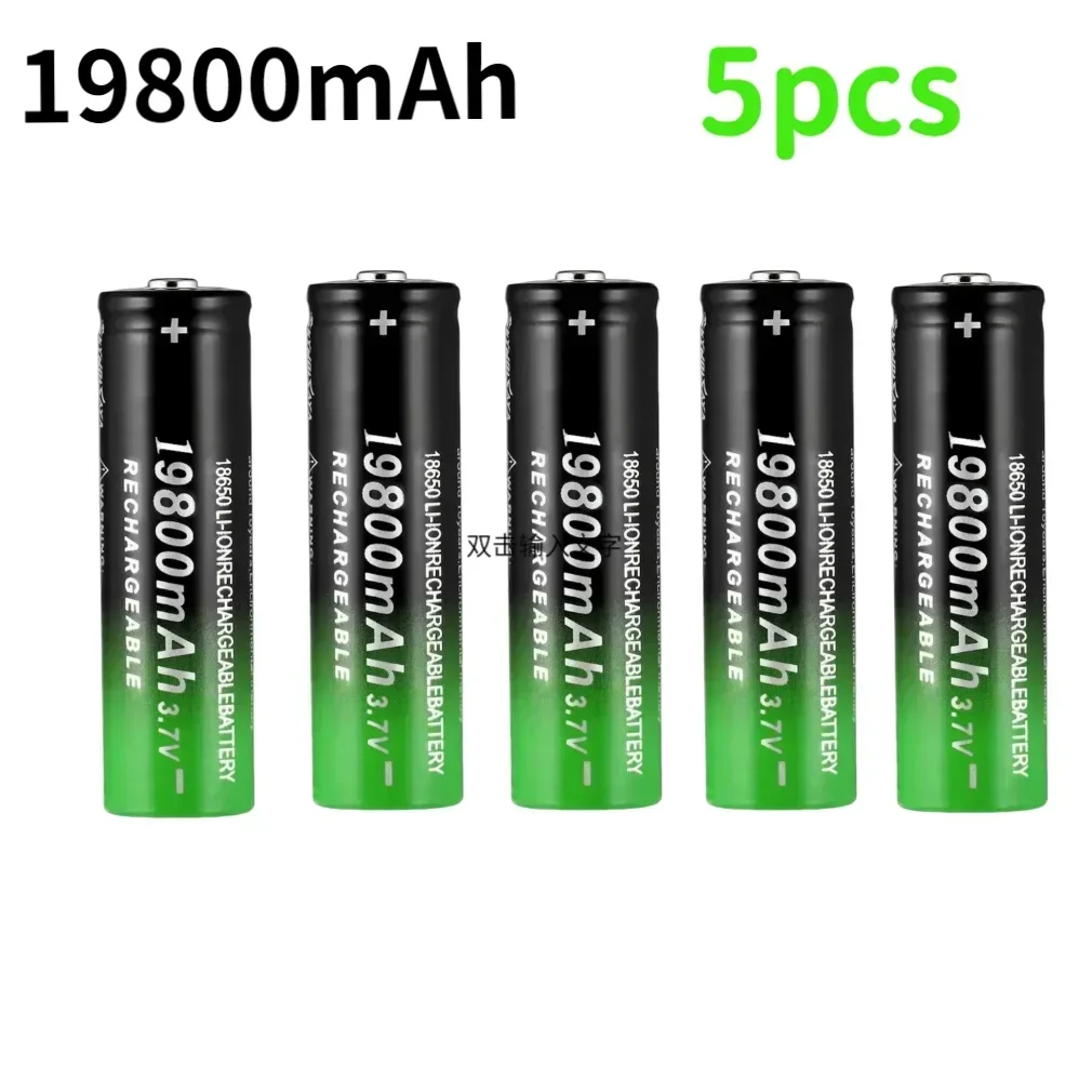 Nueva batería de iones de litio 18650, batería recargable de 19800mAh, 3,7 V para linterna LED, linterna o batería de dispositivos electrónicos