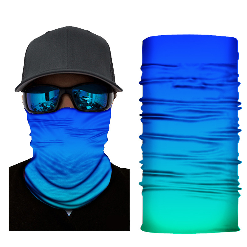 Gradient Magic Seamless Cycling Bandanas Men Balaclava Bycycle Fishing Mask Protection Half Face Shield Bicycle Bandage: GRAY