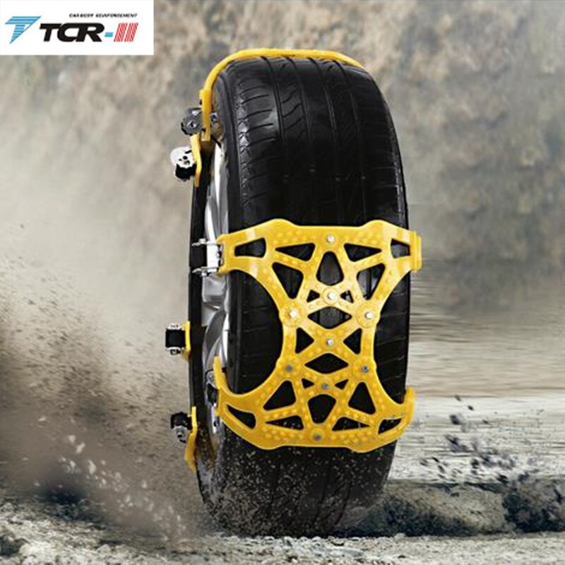 1x TPU de nieve de plástico de las cadenas de púas para neumáticos de coche Universal de neumáticos de invierno seguridad vial de las cadenas de nieve escalada barro suelo antideslizante