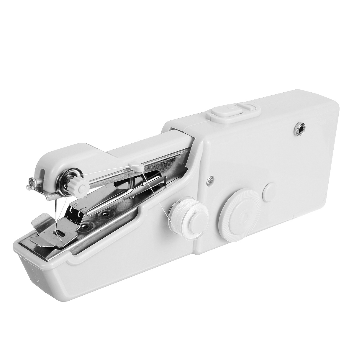 Portable Handheld Sewing Machine Cordless Electric Sewing Machine Set Home Sewing Quick Repair DIY Clothes Sewing Machine: white