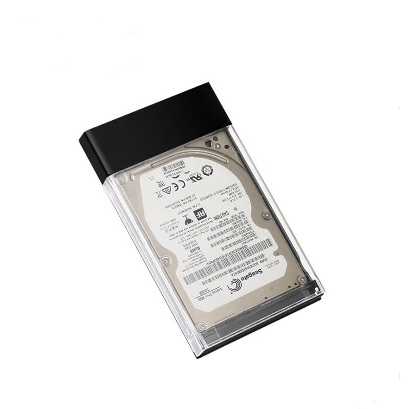 Carcasa de disco duro transparente USB 3,1 UASP tipo C a Sata 3,0 Funda de disco duro 2,5 pulgadas con Cable tipo C